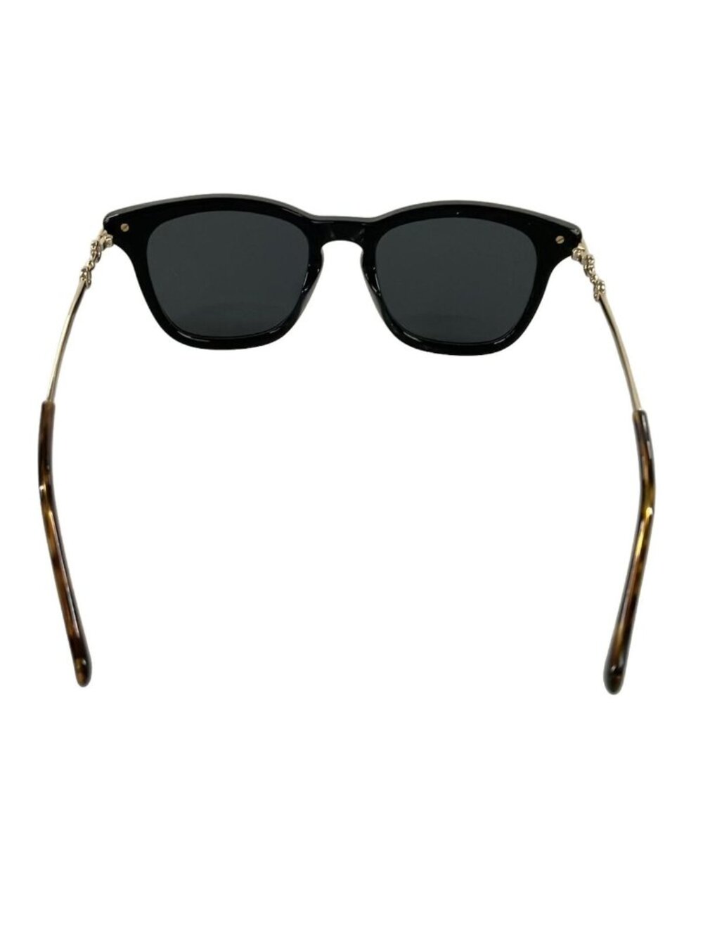 Gucci Sunglasses Wellington Black Gold Dark Brown Eyewear - Picture 3 of 8